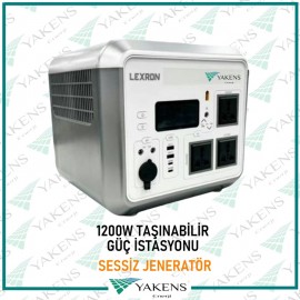1200W Watt Taşınabilir Güç İstasyonu Hazır Enerji Sistemi Lexron